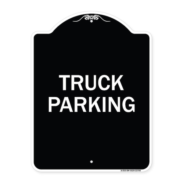Signmission Truck Truck Parking Heavy-Gauge Aluminum Architectural Sign, 24" x 18", BW-1824-22785 A-DES-BW-1824-22785 - main